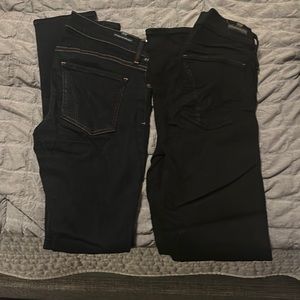 2 pairs of citizens of humanity stretch jeans dark blue and black